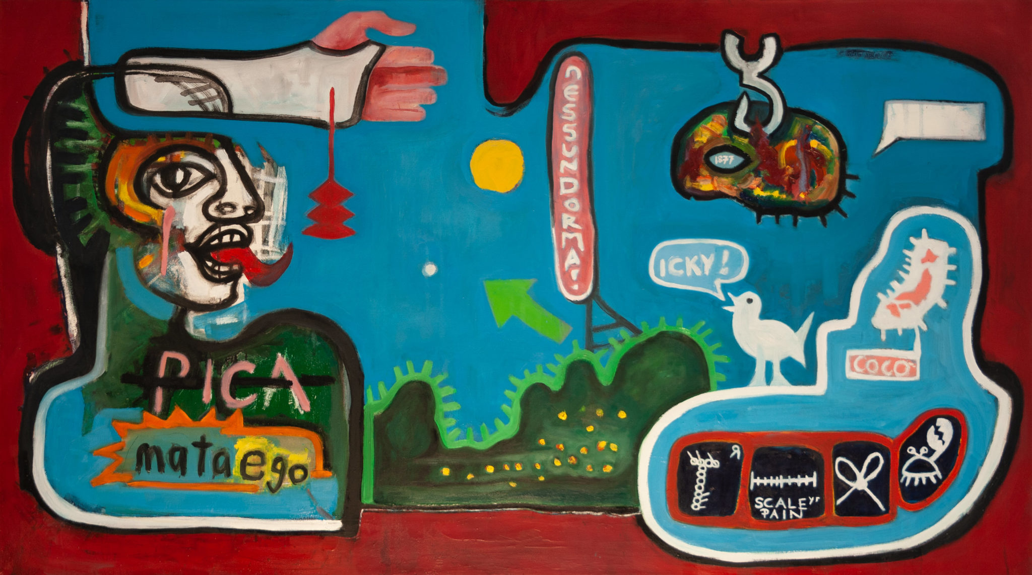David le Viseur, PaintedBlog No.1, Oil on Canvas, 160x90cm, 2007